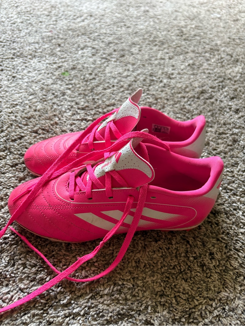 adidas Pink and White Kids Athletic cleats